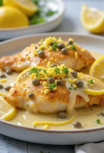Piccata al Limone, sitruunainen kananrinta kapriskastikkeella