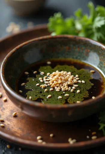 Wasabi-soijakastike tarjoiltuna sushin vieressä