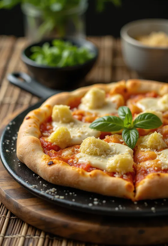Pizza ai Carciofini latva-artisokalla ja juustolla