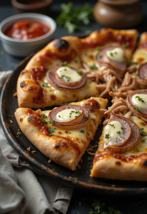 Pizza Cubana tarjoiltuna