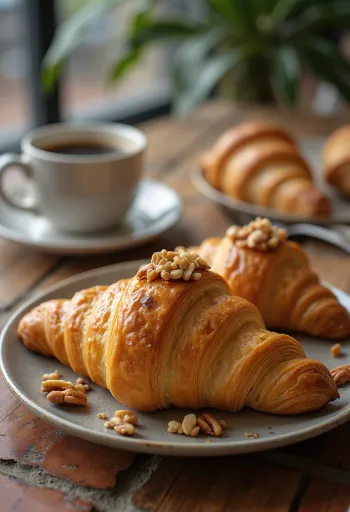 Tarjoiltu parapähkinäcroissant