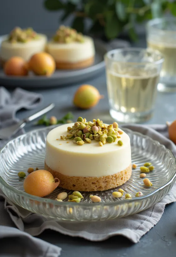 Litsi-valkosuklaakakku koristeltuna