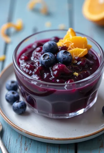 Marja-appelsiinikastike tarjoiltuna