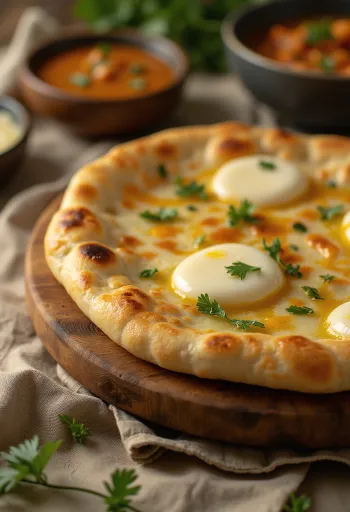 Juusto-naan, pehmeä ja herkullinen intialainen leipä